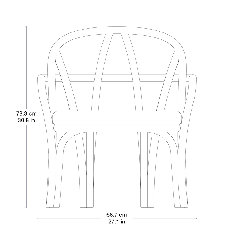 Bistra Lounge Chair von GUBI in Fustagno, GUBI (002, Standard), Natural Lacquered Rattan – Produktfoto 3 von 6