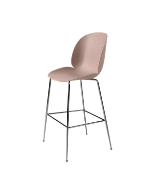 Beetle Bar Chair, Un-Upholstered von GUBI in Sweet Pink, Black Chrome, Conic base – Produktfoto 3 von 3