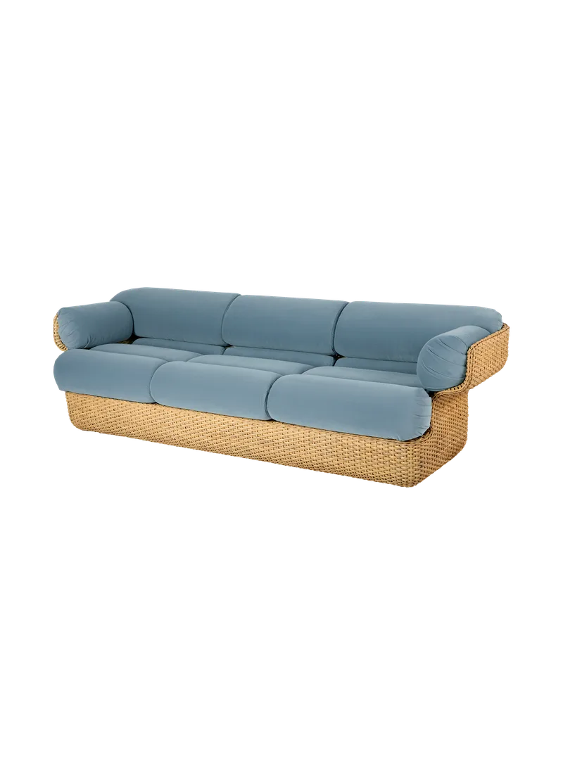 Basket Sofa von GUBI in Sunday, Dedar (002, Standard), 3 seater, Rattan – Produktfoto 6 von 6