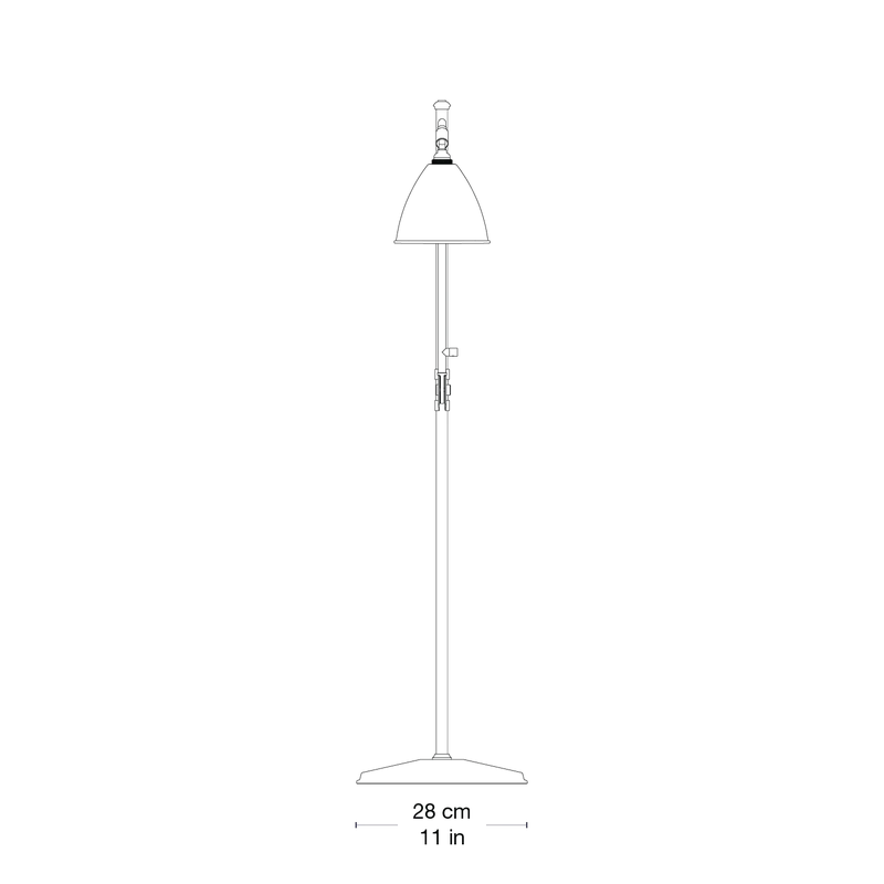 Bestlite BL3 Floor Lamp von GUBI in Bone China, Black Brass, Ø16 × 13 cm, EU – Produktfoto 4 von 5