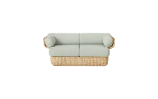 Basket Sofa van GUBI in Drive, Glamour Group (1115, Standard), 2 seater, Rattan – productfoto 8 van 10