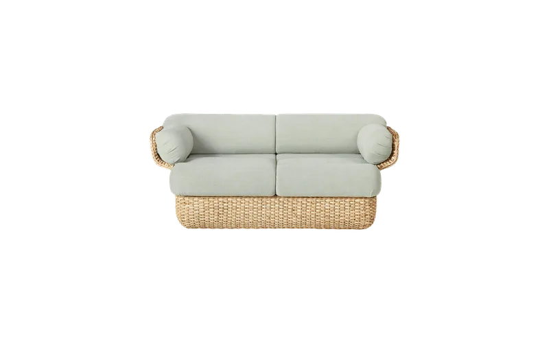 Basket Sofa van GUBI in Drive, Glamour Group (1115, Standard), 2 seater, Rattan – productfoto 8 van 10