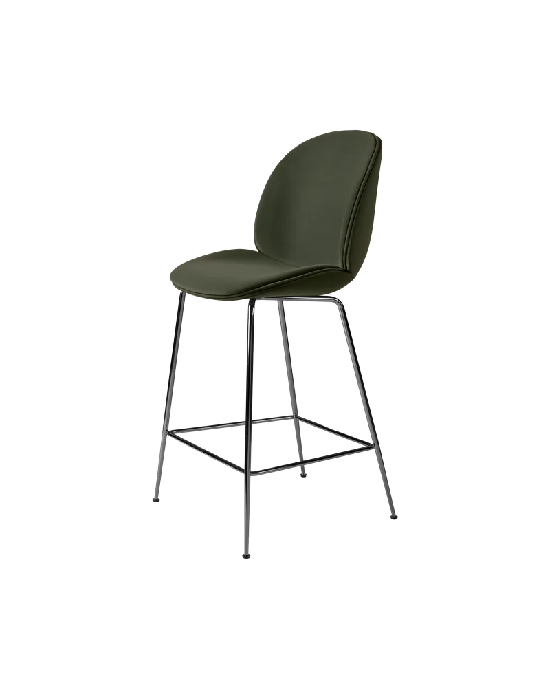 Beetle Counter Chair, Fully Upholstered von GUBI in Conic base, Black Chrome, Sunday, Dedar (018, Standard) – Produktfoto 4 von 4