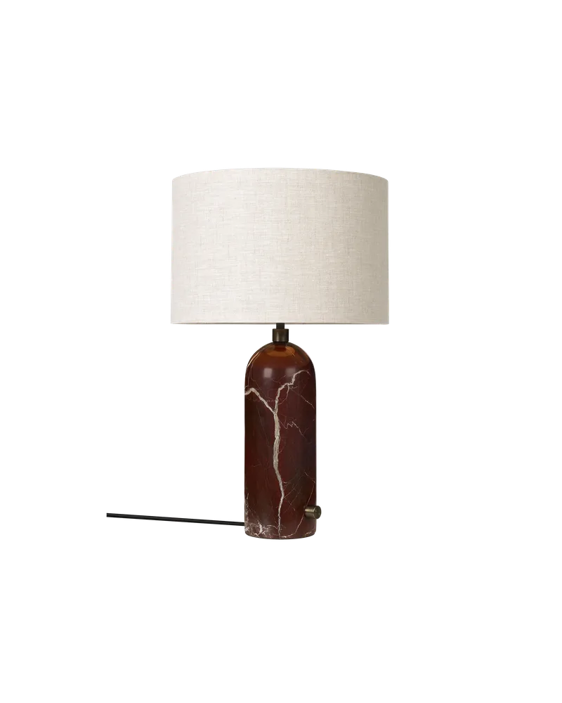 Gravity Table Lamp von GUBI in Maroon Marble, Canvas, 49 cm, EU – Produktfoto