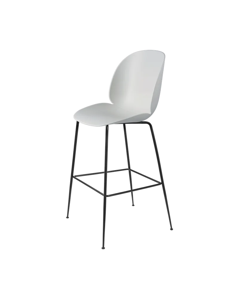 Beetle Bar Chair, Un-Upholstered van GUBI in Lunar Gray, Matt Black, Conic base – productfoto 3 van 3