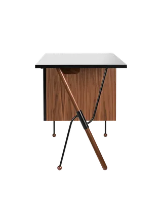 62 Desk by GUBI in Black, American Walnut Semi Matt – product photo 2 of 7