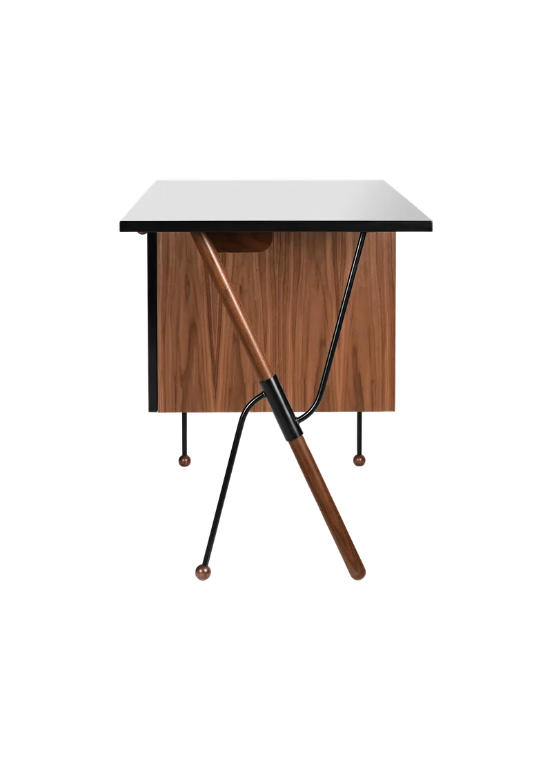 62 Desk by GUBI in Black, American Walnut Semi Matt – product photo 2 of 7