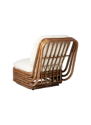 Bohemian 72 Lounge Chair by GUBI in Chevron Outdoor FR, Dedar (002, Standard), Rattan – product photo 2 of 5