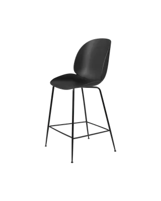 Beetle Counter Chair, Un-Upholstered von GUBI in Black, Matt Black, Conic base – Produktfoto 3 von 3