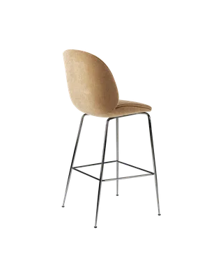 Beetle Bar Chair, Fully Upholstered by GUBI in Belsuede Special FR, Dedar (003, Standard), Black Chrome, Conic base – product photo 2 of 4