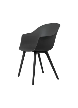Bat Dining Chair, Un-Upholstered by GUBI in Black, Matt Black, Plastic base – product photo 4 of 4