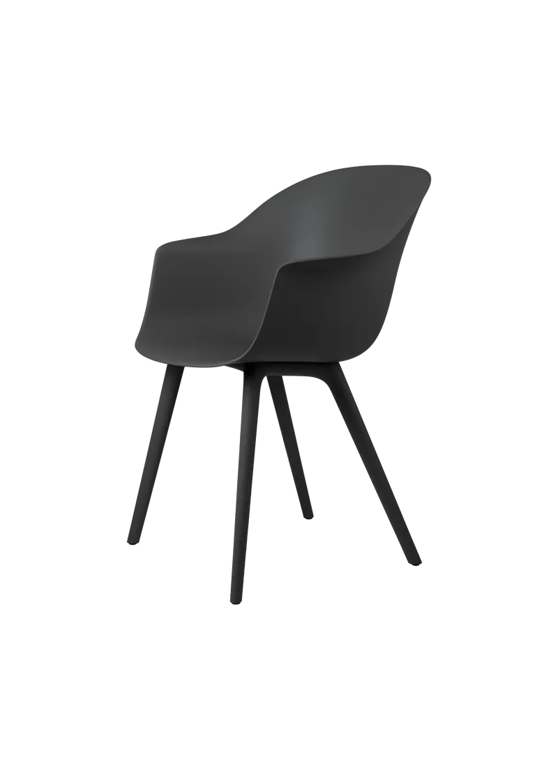Bat Dining Chair, Un-Upholstered by GUBI in Black, Matt Black, Plastic base – product photo 4 of 4