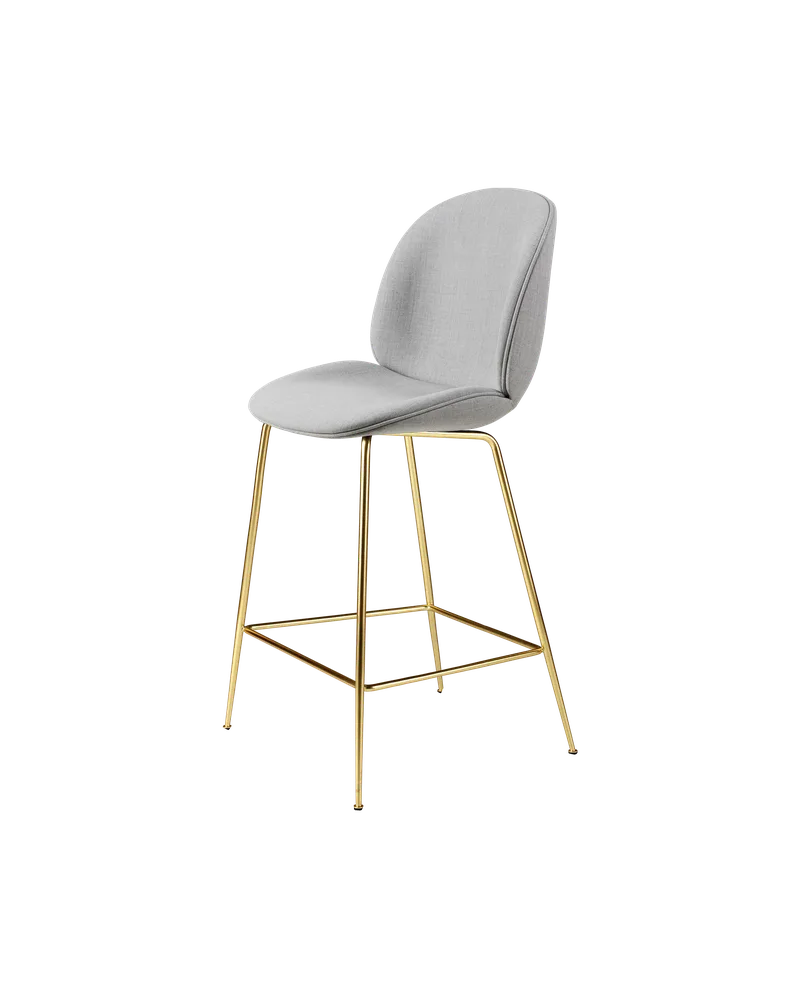 Beetle Counter Chair, Fully Upholstered by GUBI in Conic base, Brass Semi Matt, Remix 3, Kvadrat (123, Standard) – product photo 4 of 4