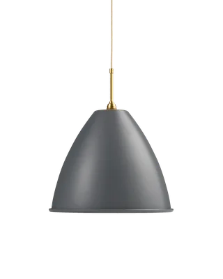 Bestlite BL9 Pendant de GUBI en Grey Semi Matt, Brass, Ø40 × 33 cm, EU – photo du produit 2 sur 2
