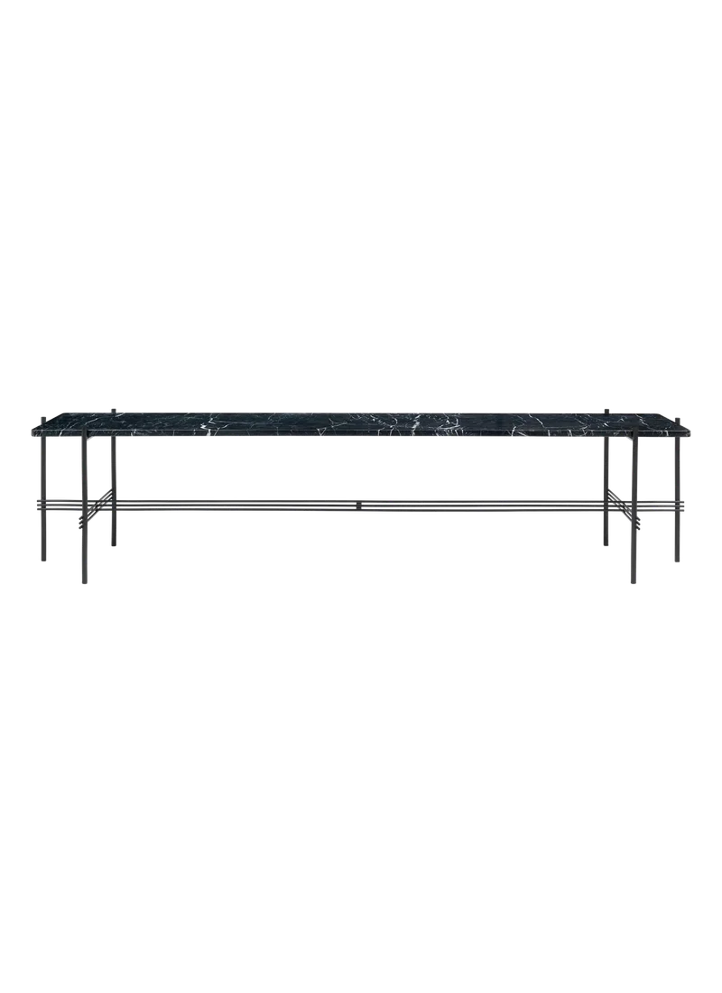 TS Console von GUBI in Black Marquina Marble, Black base, 180 × 40 × 40 cm – Produktfoto