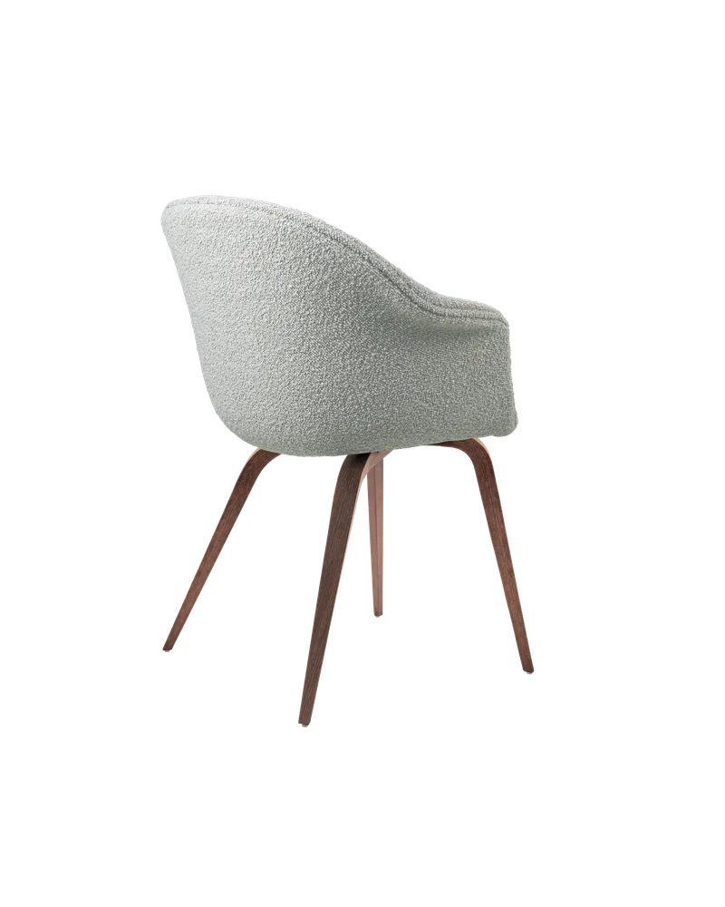 Bat Dining Chair, Fully Upholstered by GUBI in Karakorum, Dedar (004, Standard), Wood base, American Walnut – product photo 1 of 4