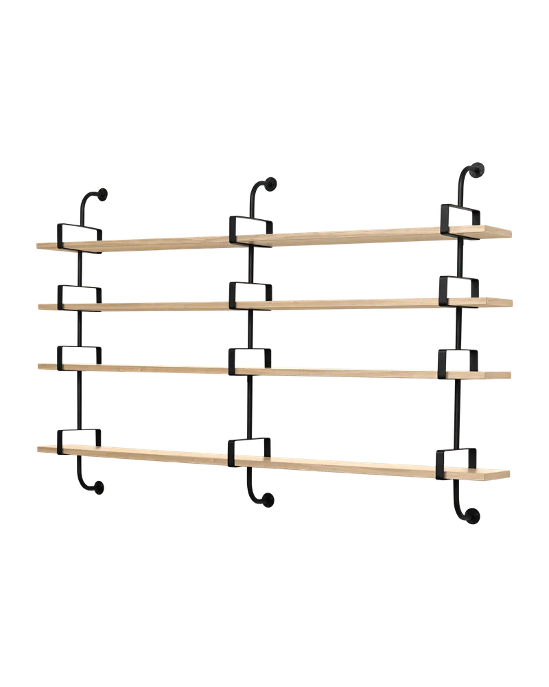 Démon Shelf by GUBI in Oak Semi Matt Lacquered, 4 Shelves, Large – product photo