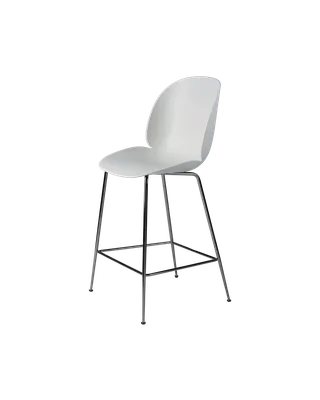 Beetle Counter Chair, Un-Upholstered by GUBI in Lunar Gray, Black Chrome, Conic base – product photo 3 of 3