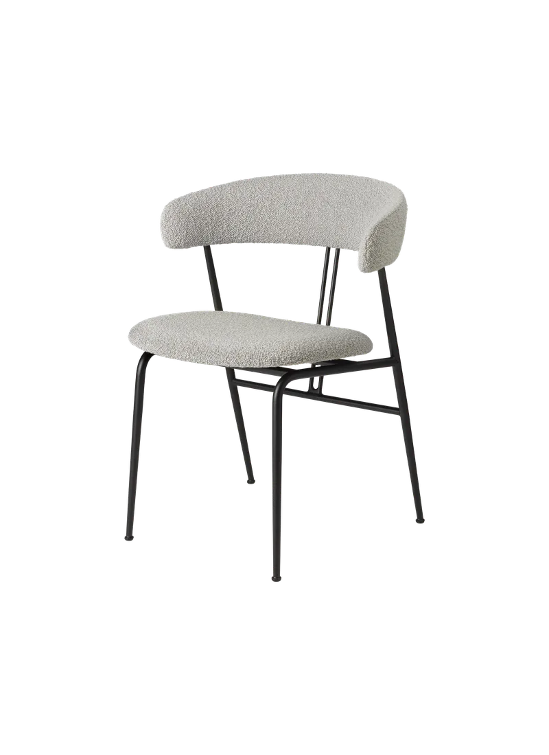 Violin Dining Chair, Fully Upholstered by GUBI in Karakorum Dedar (004), Black – product photo