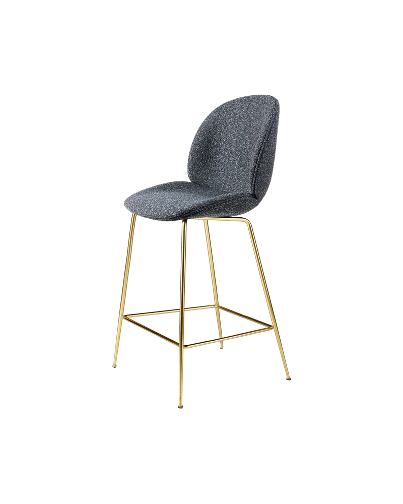 Beetle Counter Chair, Fully Upholstered von GUBI in Conic base, Brass Semi Matt, Around Bouclé, Dedar (023, Standard) – Produktfoto 4 von 4