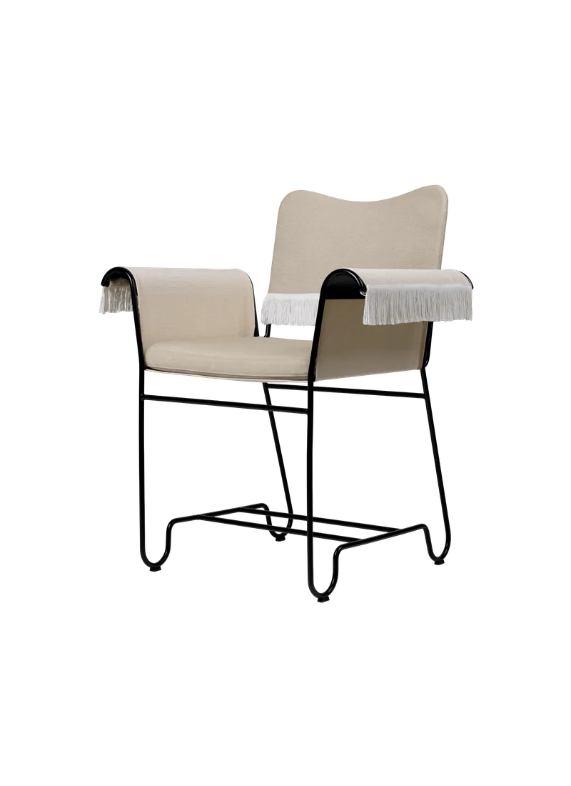 Tropique Dining Chair by GUBI in Leslie, Limonta (CAL 117 compliant) (12), With, Classic Black – product photo