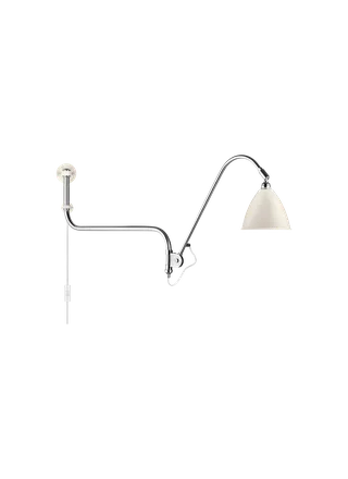 Bestlite BL10 Wall Lamp van GUBI in White Semi Matt, Chrome, EU – productfoto 4 van 4