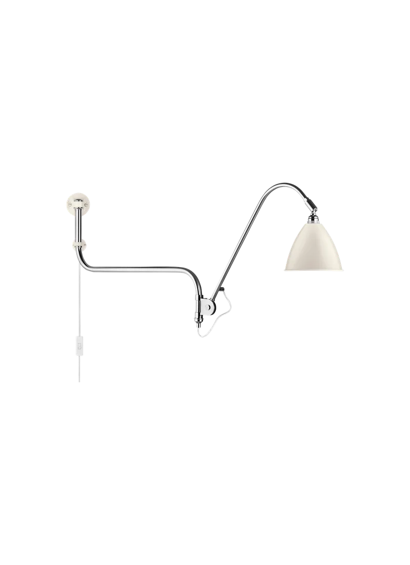 Bestlite BL10 Wall Lamp van GUBI in White Semi Matt, Chrome, EU – productfoto 4 van 4
