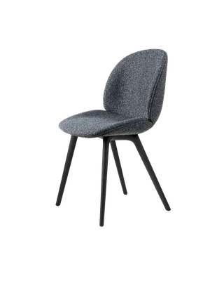 Beetle Dining Chair, Fully Upholstered von GUBI in Around Bouclé, Dedar (023, Standard), Plastic base, Black – Produktfoto 5 von 5