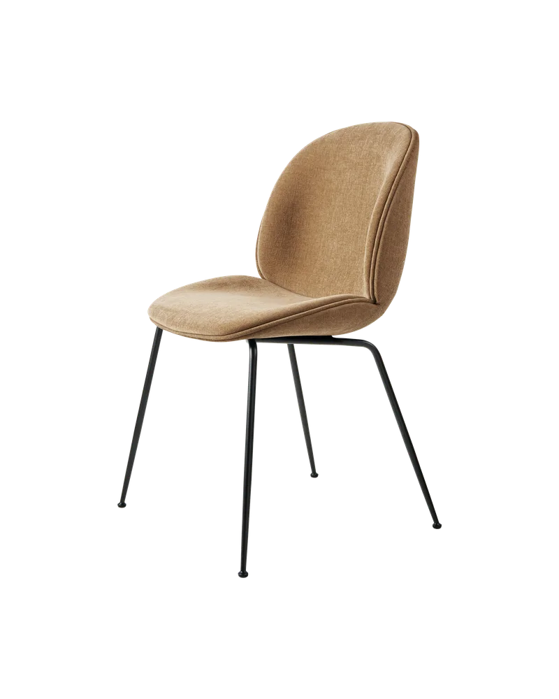Beetle Dining Chair, Fully Upholstered von GUBI in Belsuede Special FR, Dedar (003, Standard), Conic base, Matt Black – Produktfoto 5 von 5