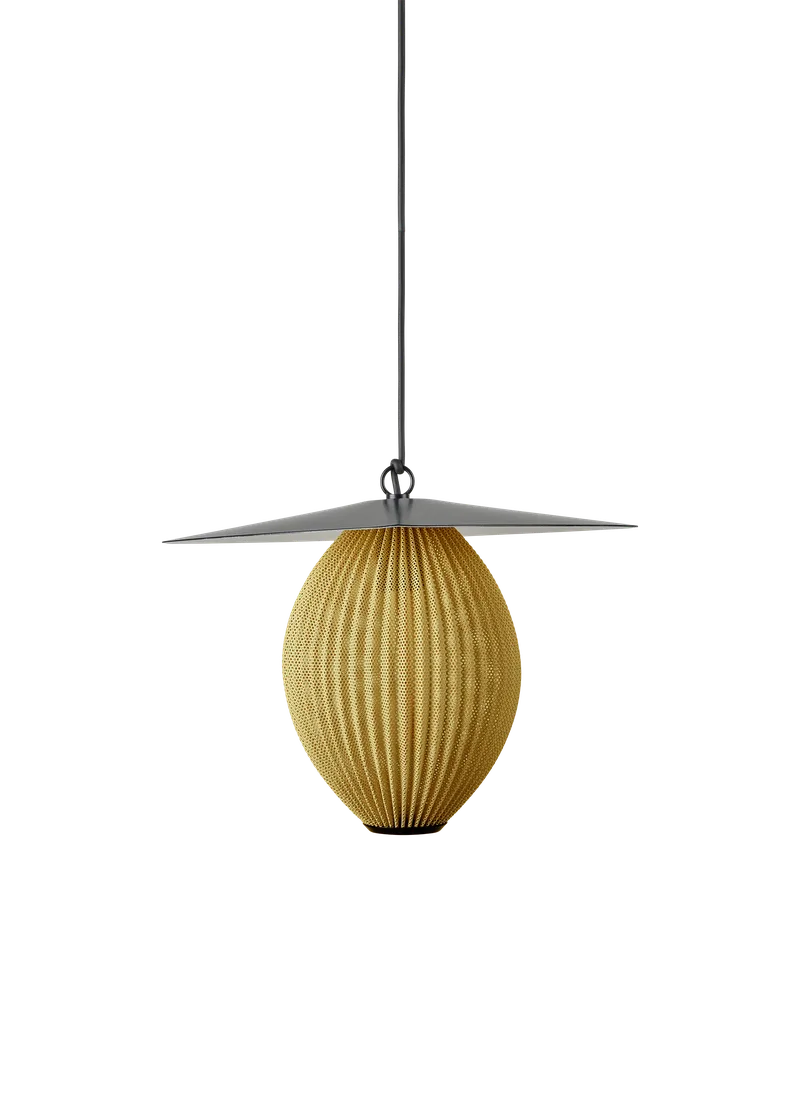 Satellite Pendant, Outdoor by GUBI in Mustard Gold Semi Matt, Ø22 × 31,5 cm, EU – product photo