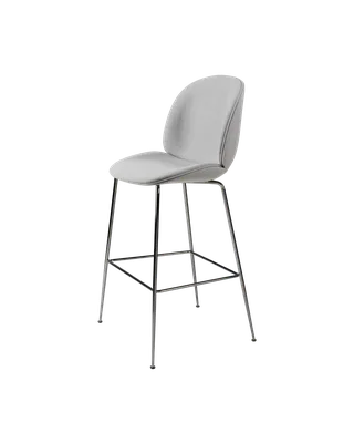 Beetle Bar Chair, Fully Upholstered von GUBI in Remix 3, Kvadrat (123, Standard), Black Chrome, Conic base – Produktfoto 4 von 4