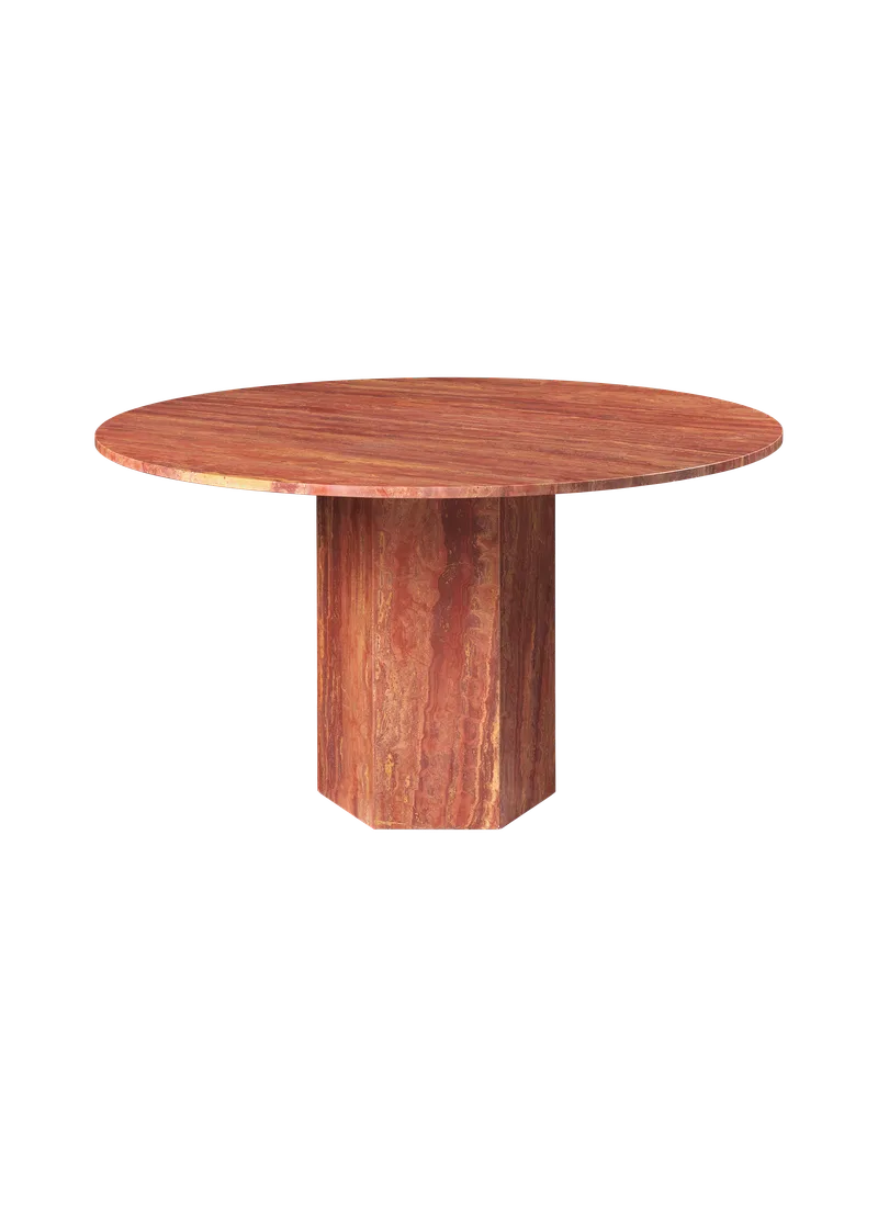 Epic Dining Table, Round by GUBI in Burnt Red, Burnt Red, Ø130 cm – product photo