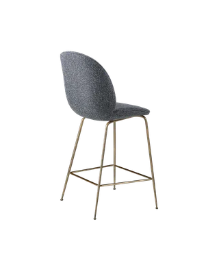 Beetle Bar Chair, Fully Upholstered von GUBI in Around Bouclé, Dedar (023, Standard), Antique Brass, Conic base – Produktfoto 2 von 6