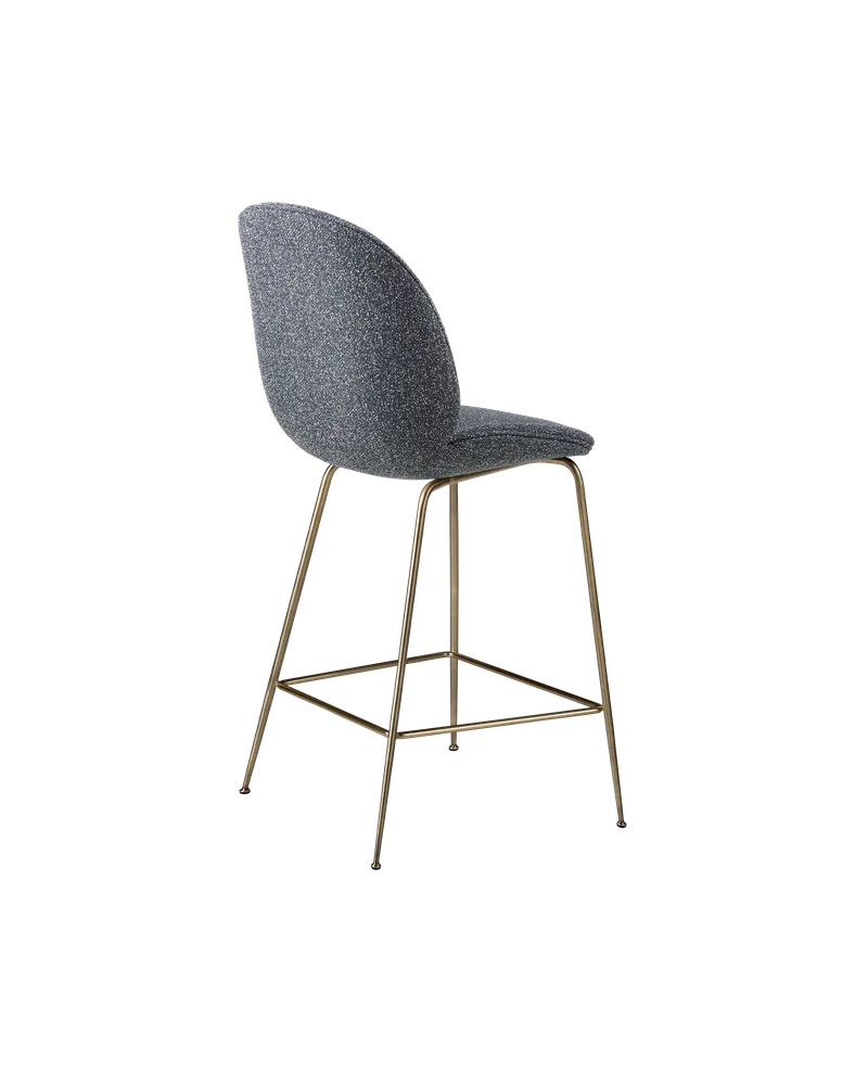 Beetle Bar Chair, Fully Upholstered von GUBI in Around Bouclé, Dedar (023, Standard), Antique Brass, Conic base – Produktfoto 2 von 6