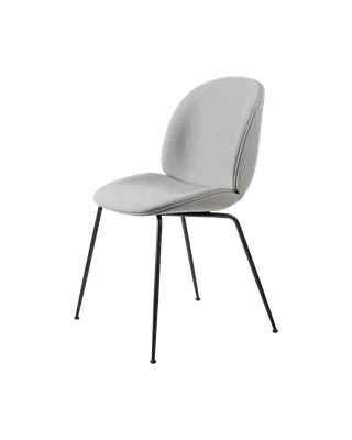 Beetle Dining Chair, Fully Upholstered von GUBI in Remix 3, Kvadrat (123, Standard), Conic base, Matt Black – Produktfoto 5 von 5