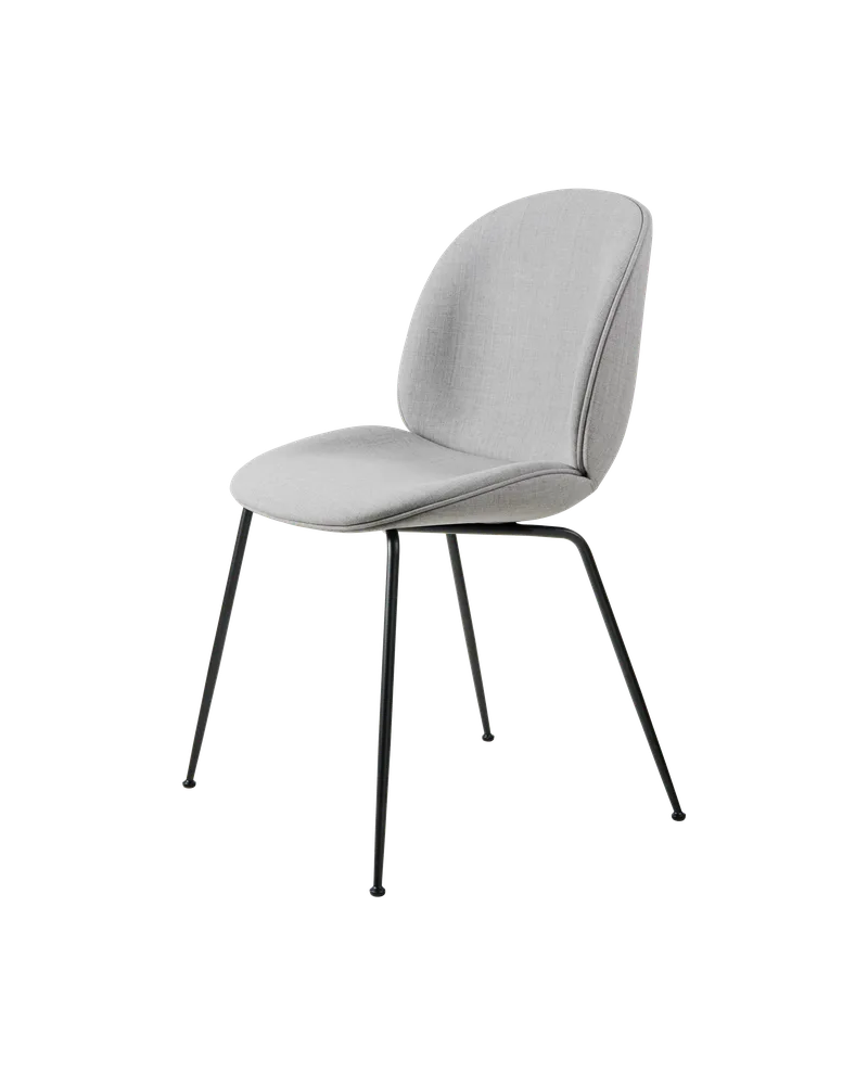 Beetle Dining Chair, Fully Upholstered von GUBI in Remix 3, Kvadrat (123, Standard), Conic base, Matt Black – Produktfoto 5 von 5