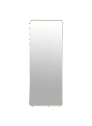 Adnet Wall Mirror, Rectangular by GUBI in Cream Leather, 70 × 180 cm – product photo 4 of 4