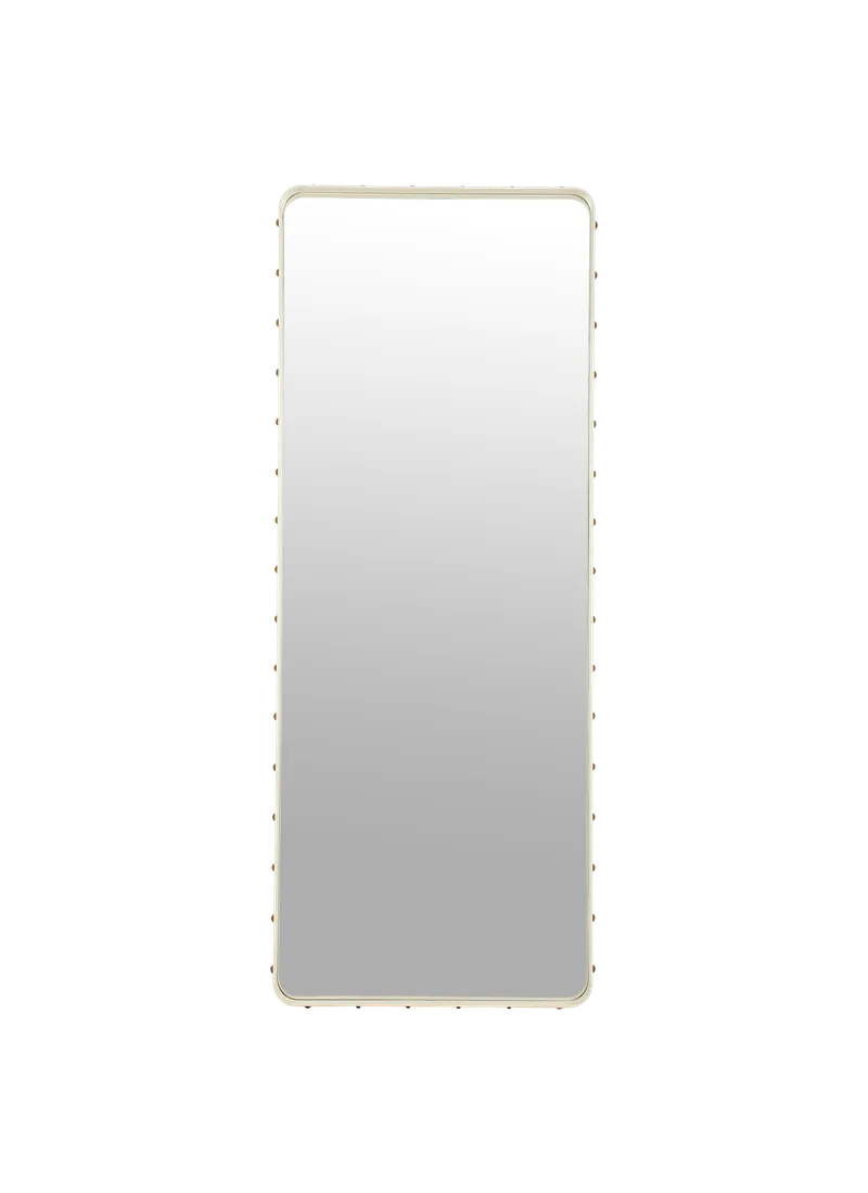 Adnet Wall Mirror, Rectangular by GUBI in Cream Leather, 70 × 180 cm – product photo 4 of 4
