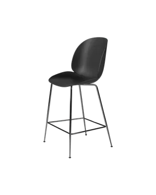 Beetle Counter Chair, Un-Upholstered by GUBI in Black, Black Chrome, Conic base – product photo 3 of 3