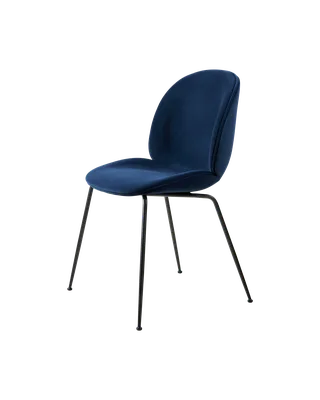 Beetle Dining Chair, Fully Upholstered von GUBI in Sunday, Dedar (003, Standard), Conic base, Matt Black – Produktfoto 5 von 5
