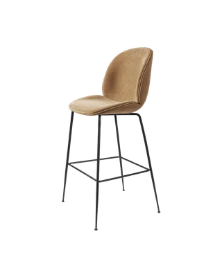 Beetle Bar Chair, Fully Upholstered von GUBI in Belsuede Special FR, Dedar (003, Standard), Matt Black, Conic base – Produktfoto 4 von 4