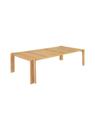 Atmosfera Dining Table de GUBI en 281 × 105 cm, Natural teak, Natural teak – photo du produit 2 sur 7