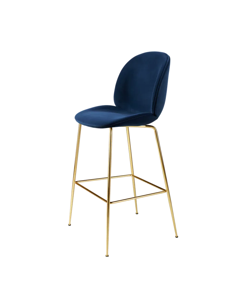 Beetle Bar Chair, Fully Upholstered von GUBI in Sunday, Dedar (003, Standard), Brass Semi Matt, Conic base – Produktfoto 4 von 4