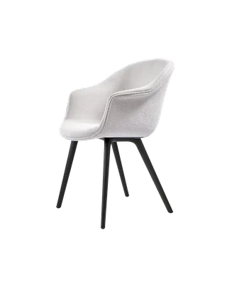 Bat Dining Chair, Fully Upholstered by GUBI in Light Bouclé, GUBI (001, Standard), Plastic base, Black – product photo 1 of 4