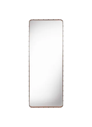 Adnet Wall Mirror, Rectangular van GUBI in Tan Leather, 70 × 180 cm – productfoto 4 van 4