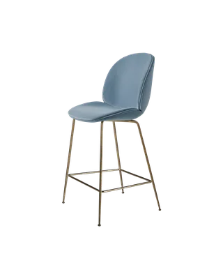 Beetle Counter Chair, Fully Upholstered de GUBI en Conic base, Antique Brass, Sunday, Dedar (002, Standard) – photo du produit 4 sur 4