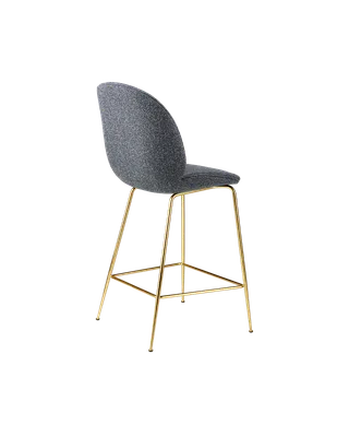 Beetle Counter Chair, Fully Upholstered von GUBI in Conic base, Brass Semi Matt, Around Bouclé, Dedar (023, Standard) – Produktfoto 3 von 4