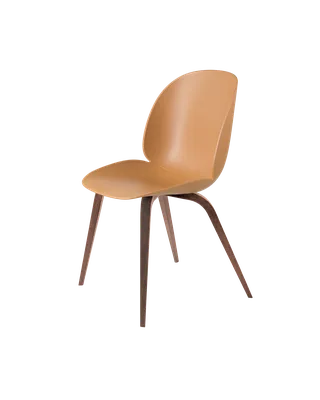 Beetle Dining Chair, Un-Upholstered by GUBI in Amber Brown, Wood base, American Walnut – product photo 3 of 3