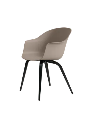 Bat Dining Chair, Un-Upholstered by GUBI in New Beige, Black Stained Beech Semi Matt Lacquered, Wood base – product photo 3 of 3