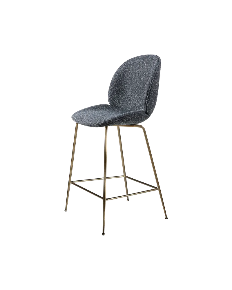 Beetle Bar Chair, Fully Upholstered von GUBI in Around Bouclé, Dedar (023, Standard), Antique Brass, Conic base – Produktfoto 5 von 6